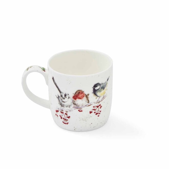 'One Snowy Day' Birds Small Mug