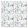 Meadow Sketch Floral Multi Coasters
