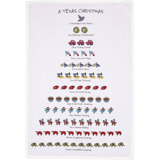 A Texas Christmas Tea Towel