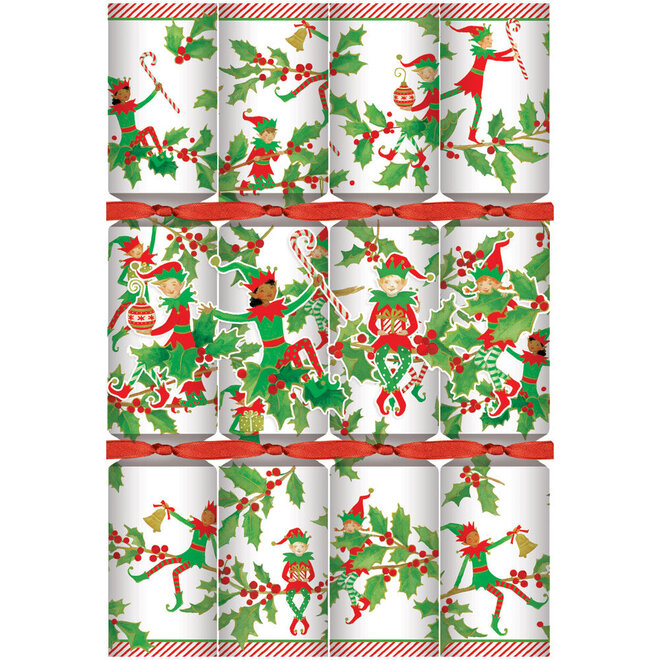 Jingle Elves Christmas Crackers (Box of 8)