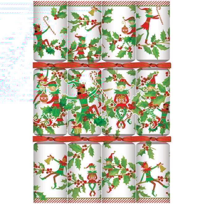 Jingle Elves Christmas Crackers (Box of 8)