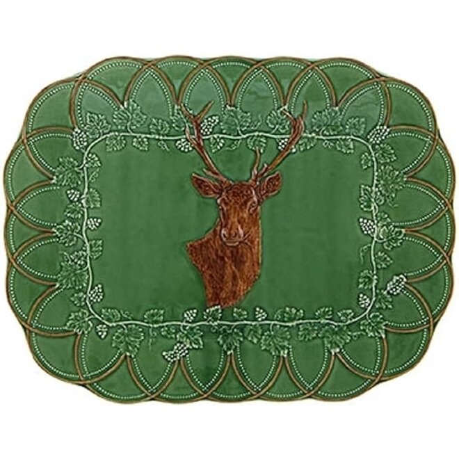 Bordallo Pinheiro Wood Grove Deer Tray