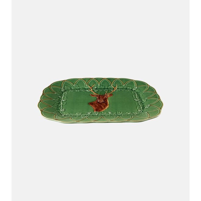 Bordallo Pinheiro Wood Grove Deer Tray