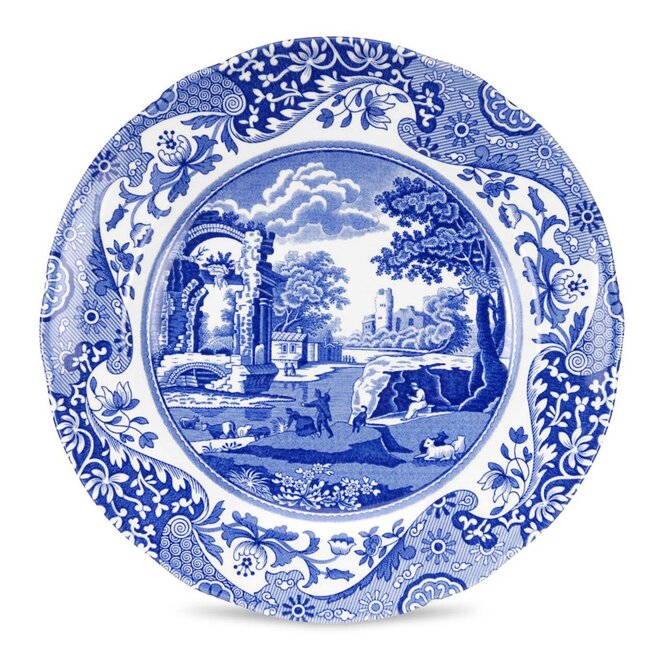 Blue Italian Salad Plate