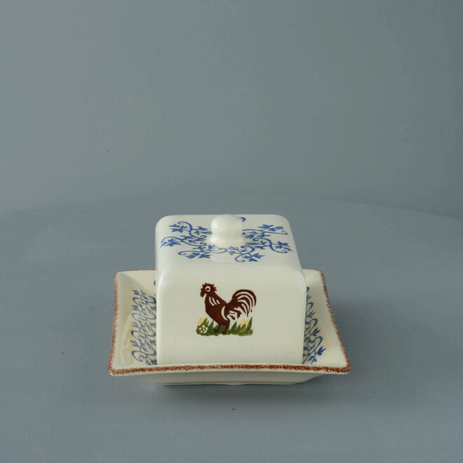 Cock & Hen Lidded Cheese Dish