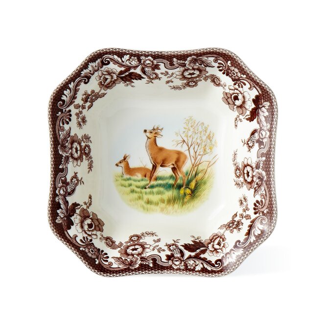Woodland Square Serving Bowl (Deer)