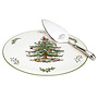 Christmas Tree Cake Plate and Server