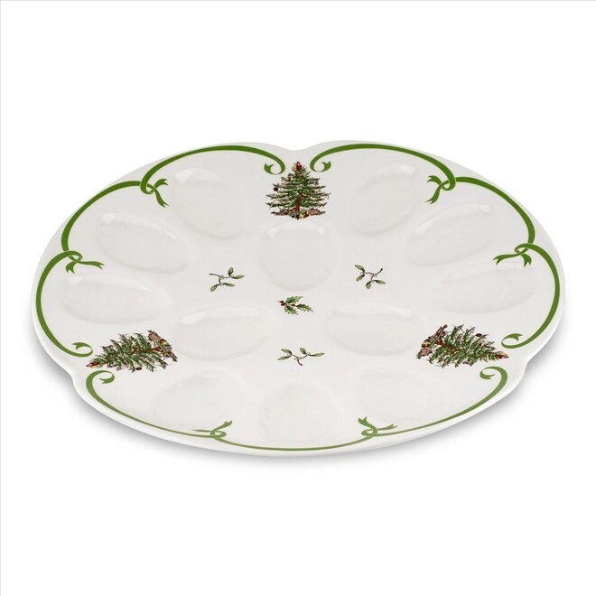 Spode Christmas Tree Devilled Egg Dish