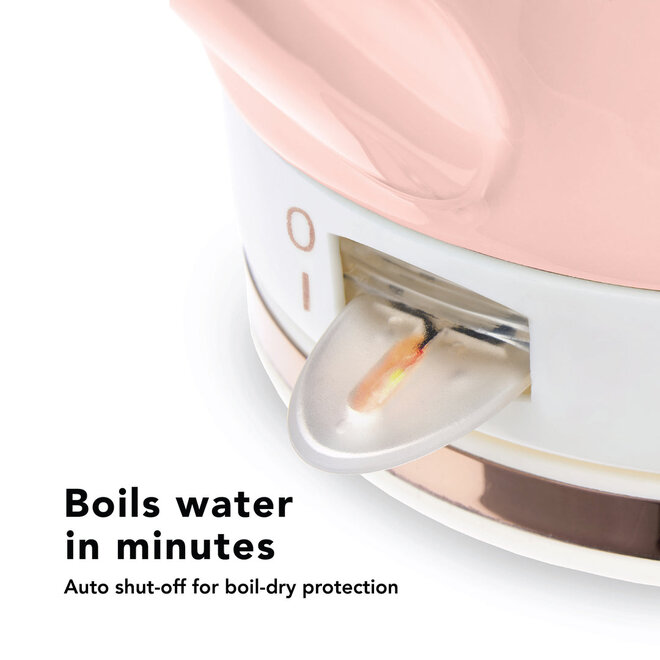 Pinky Up Noelle Pink Ceramic Electric Tea Kettle