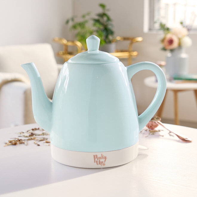 Pinky Up Noelle Mint Ceramic Electric Tea Kettle
