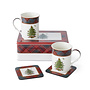 Christmas Tree Tartan 5 Piece Mug and Tin Set