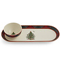 Christmas Tree Tartan Oval Chip & Dip
