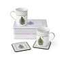 Christmas Tree Polka Dot 5 Piece Mug & Tin Set