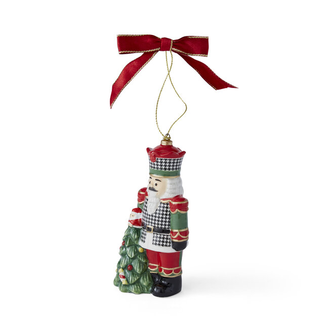 Christmas Tree Houndstooth Nutcracker Ornament