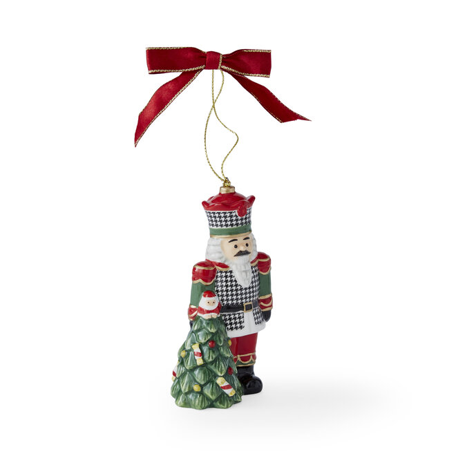 Christmas Tree Houndstooth Nutcracker Ornament