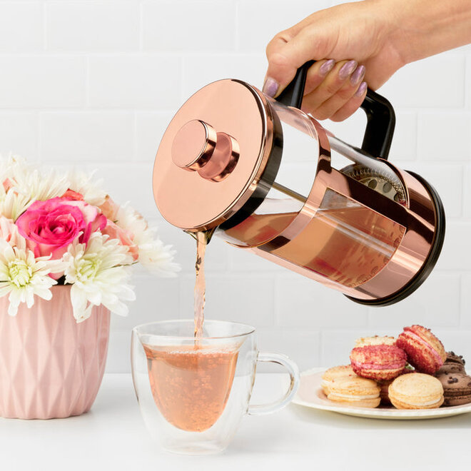 Pinky Up Piper Rose Gold Tea Press