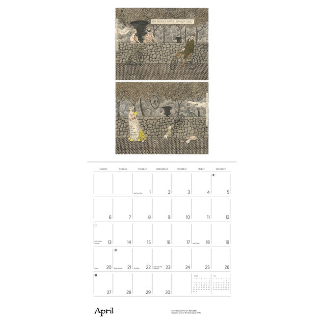 Pomegranate Edward Gorey Centennial Edition 2025 Wall Calendar
