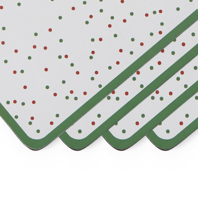 Christmas Tree Polka Dot Placemats