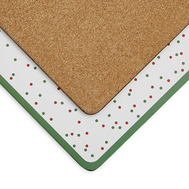 Christmas Tree Polka Dot Placemats