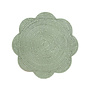 Rattan Scallop Round Placemat (Green)