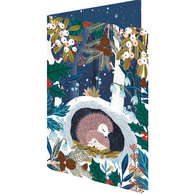 Sleeping Hedgehogs Laser-cut Boxed Christmas Cards