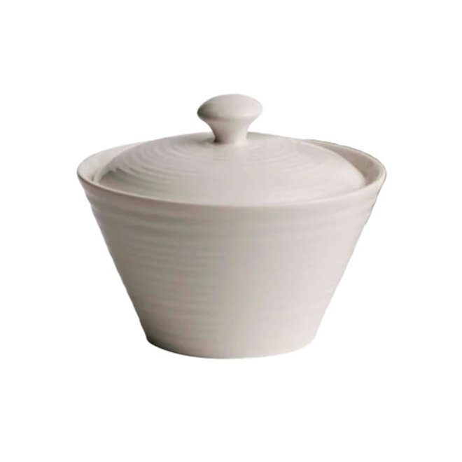 Belleek Living Ripple Creamer & Sugar