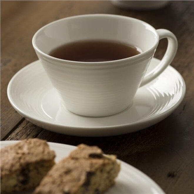 Belleek Living Ripple Teacup & Saucer