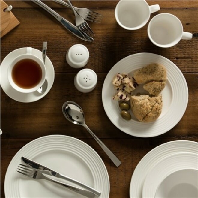 Belleek Living Ripple Teacup & Saucer