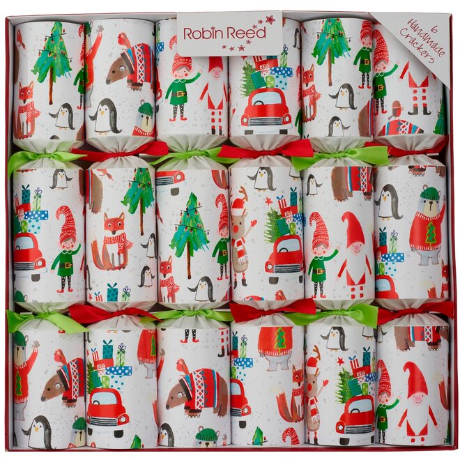 Racing Elf Christmas Crackers (Box of 6)