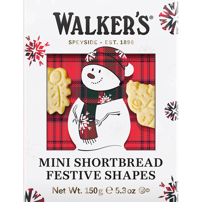 Walkers Mini Shortbread Snowman 150g Box