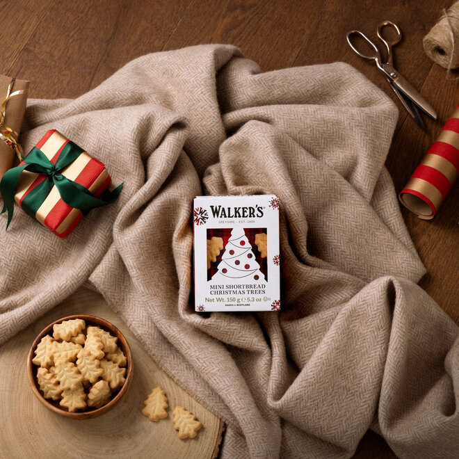 Walkers Festive Mini Shortbread Christmas Trees Box 150g
