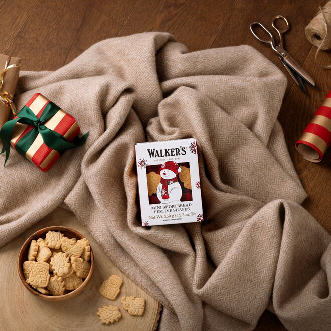 Walkers Mini Shortbread Snowman 150g Box
