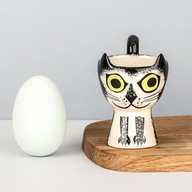 Black & White Cat Egg Cup