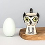 Black & White Cat Egg Cup