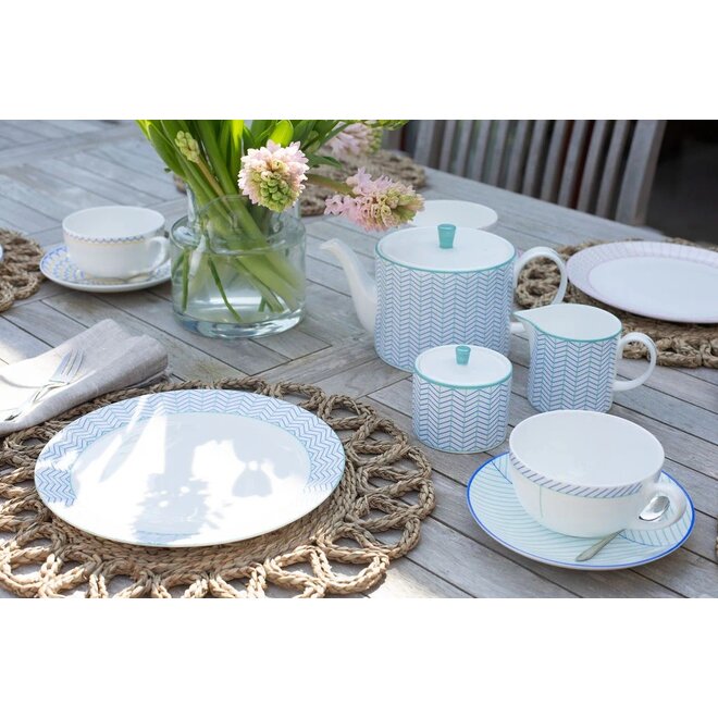 Jo Deakin Ebb Blue & Turquoise Tea Plate