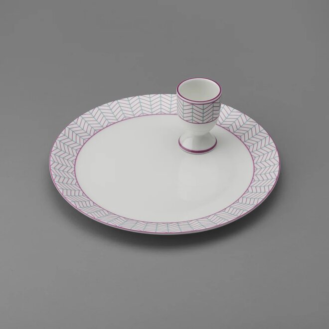 Jo Deakin Ebb Pink & Turquoise Tea Plate