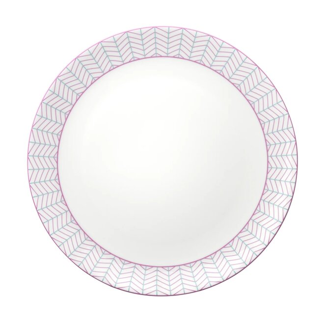 Ebb Pink & Turquoise Tea Plate
