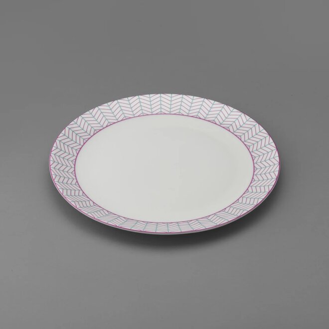 Jo Deakin Ebb Pink & Turquoise Tea Plate
