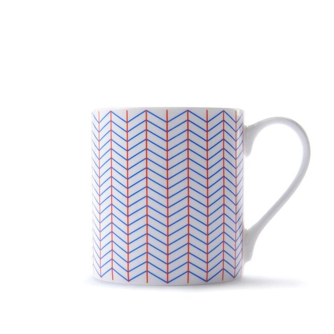 Jo Deakin Ebb Red & Blue Mug