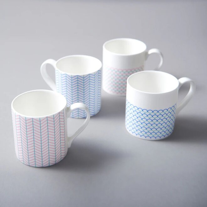 Jo Deakin Ebb Pink & Turquoise Mug
