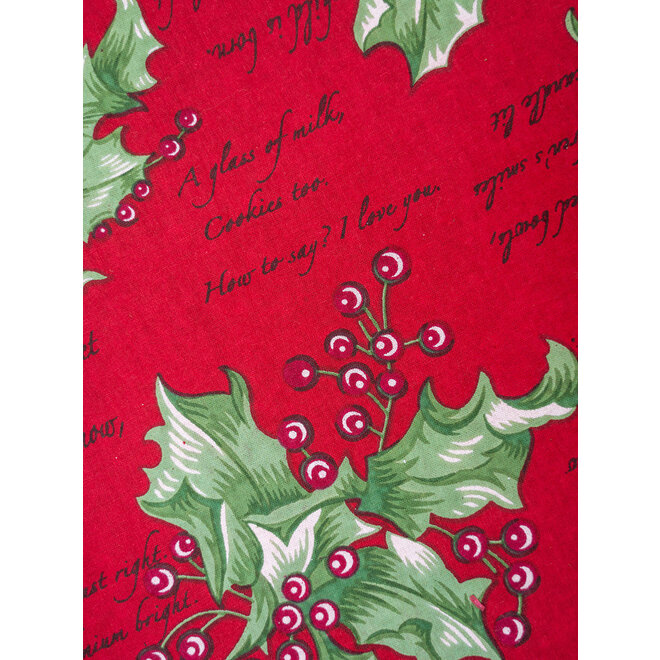 Holly Song Red Tablecloth, 60" x 90"
