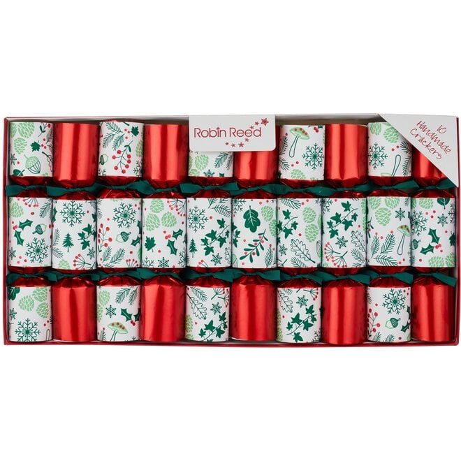 Green Forest Christmas Crackers (Box of 10)