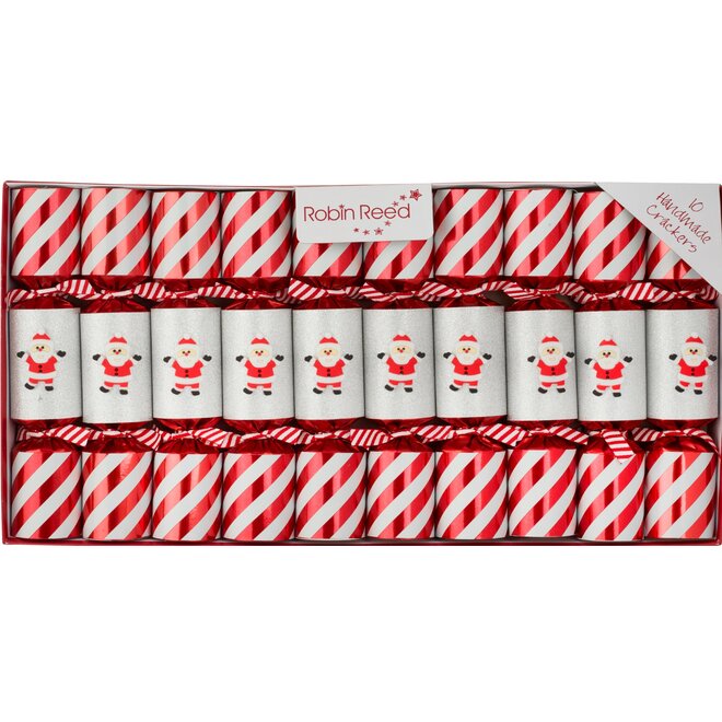 Candy Cane Santa Christmas Crackers (Box of 10)