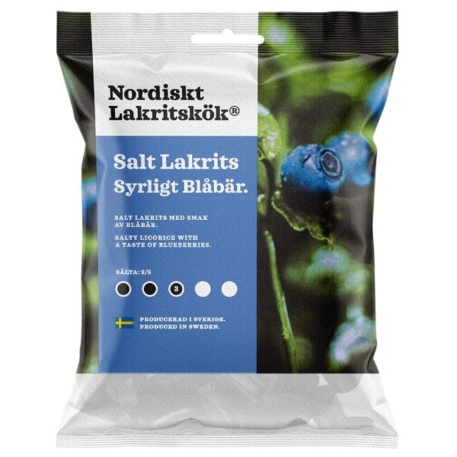 Nordiskt Lakritskök Sour Blueberry Salt Licorice Bag