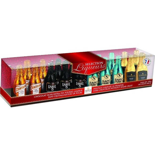 Abtey Chocolatier Dark Chocolate Liqueur Filled Bottles Selection