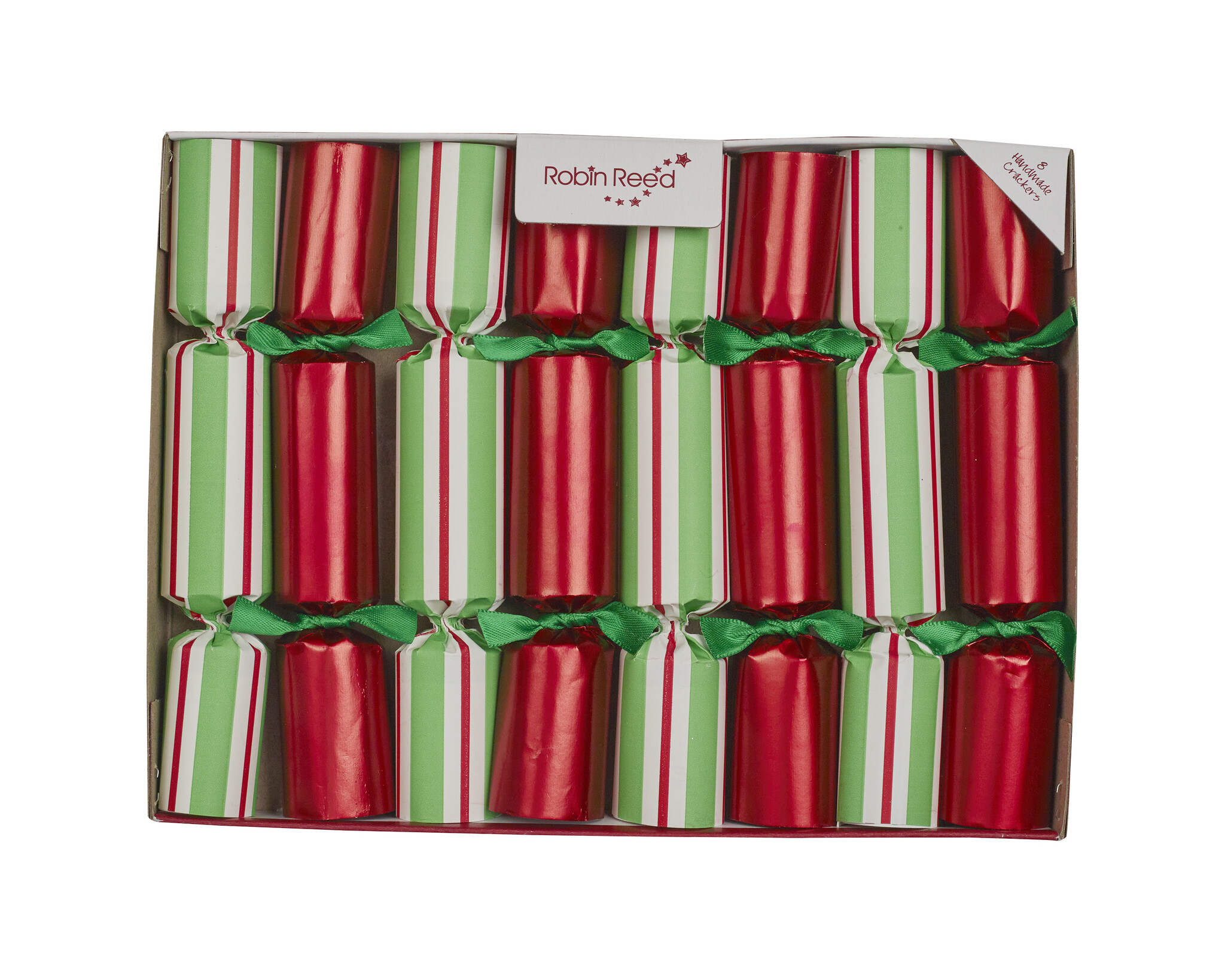 Robin Reed Peppermint Cane Mini Christmas Crackers (Box of 8) British