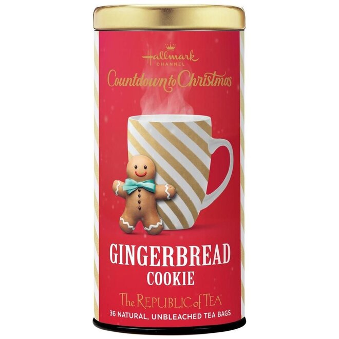Republic of Tea Hallmark Channel Countdown to Christmas Gingerbread Cookie Rooibos 36s