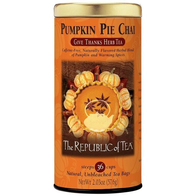 Republic of Tea Pumpkin Pie Chai Herbal 36s
