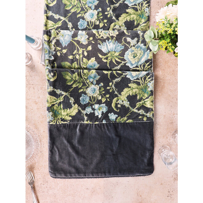 Lillian Velvet Runner (Charcoal)