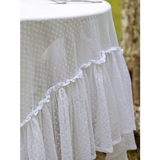 Ella Dot Lace Tablecloth, 56" x 56"